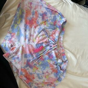 Bobbie Brooks Pastel Pink and Blue Tie-Dye Lounge Shorts